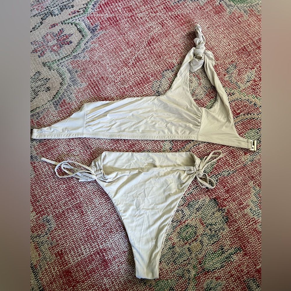 Riot Swim Small top and bottom bikini in Coconut